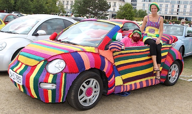 Auto Upholstery - The Hog Ring - Hand Knitted Volkswagen Beetle