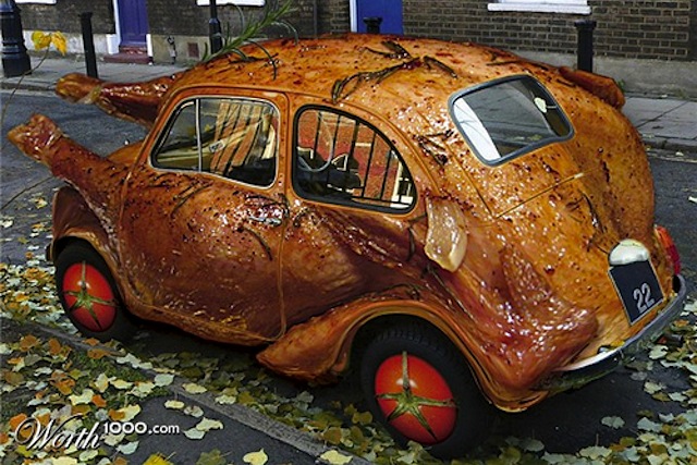 Thanksgiving Turkey Volkswagen Beetle 