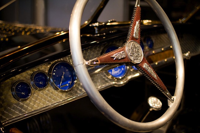 Auto Upholstery - The Hog Ring - Custom Leather Tooled Steering Wheel