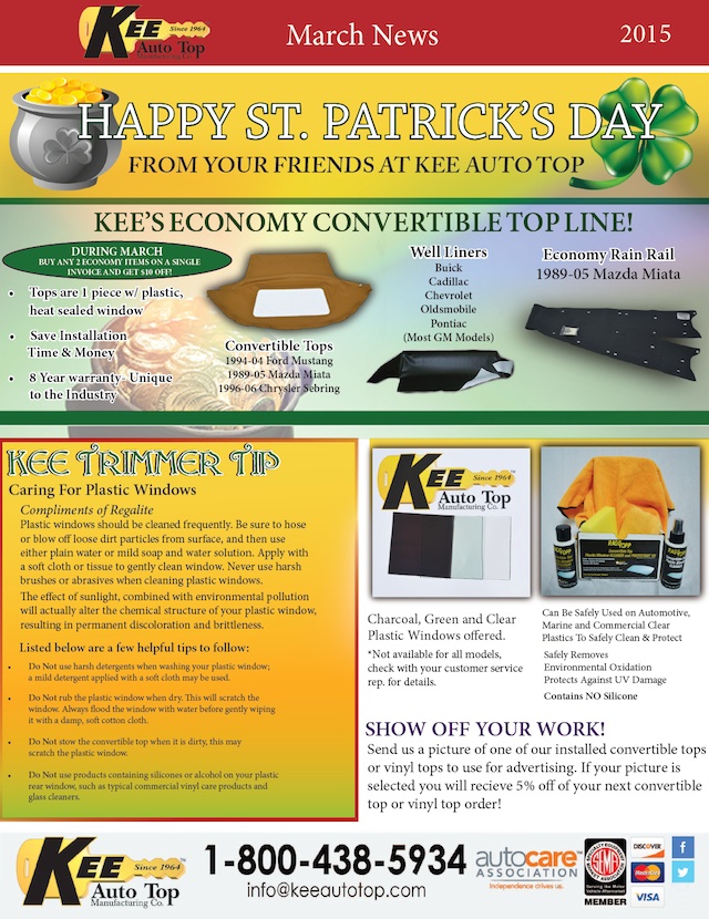 Auto Upholstery - The Hog Ring - Kee Auto Top - March 2015