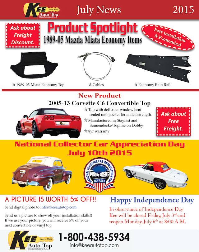 Auto Upholstery - The Hog Ring - Kee Auto Top July 2015 Newsletter