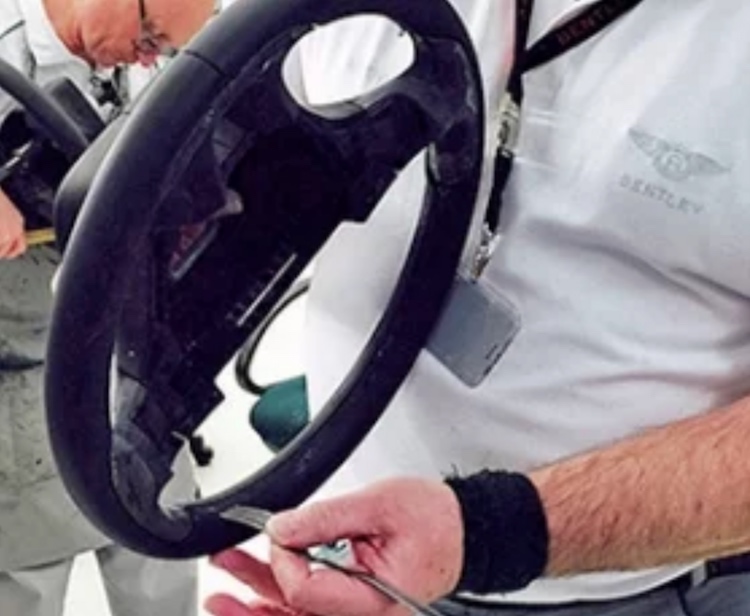 Why Bentley Trimmers Use a Fork to Wrap Steering Wheels