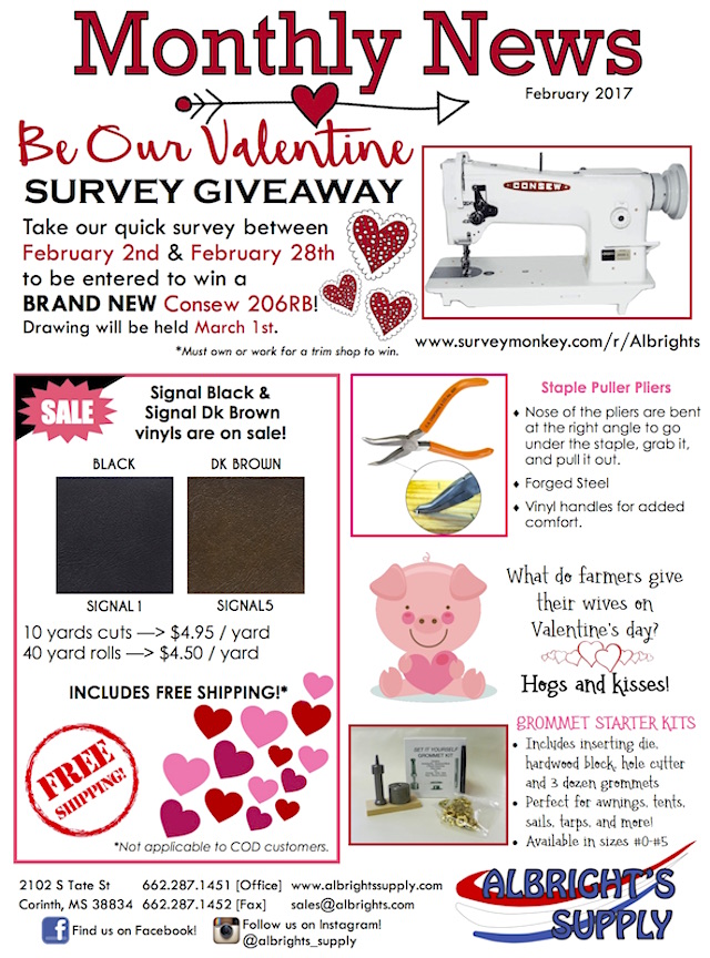 The Hog Ring - Albrights Supply February Newsletter
