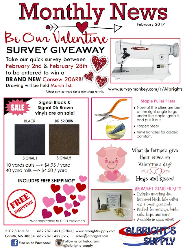 The Hog Ring - Albrights Supply February Newsletter