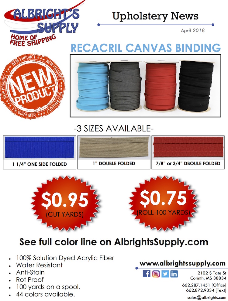 The Hog Ring - Albrights has Canvas Binding is On Sale