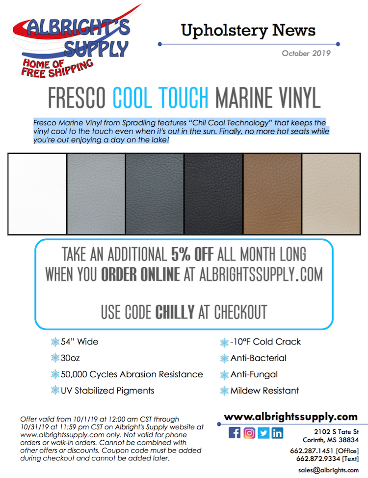 The Hog Ring - Save on Marine Vinyl at Albrights Supply