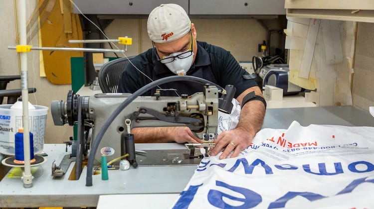 The Hog Ring - GM Trimmers are Sewing Medical Gowns for Health Care Workers