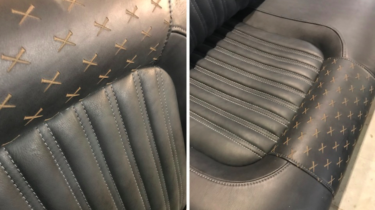 Recovery Room Nailed This Bench Seat Design, Distressed Leather Auto Upholstery