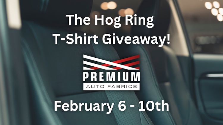 The Hog Ring - Premium Auto Fabrics is Giving Away Hog Ring T-Shirts