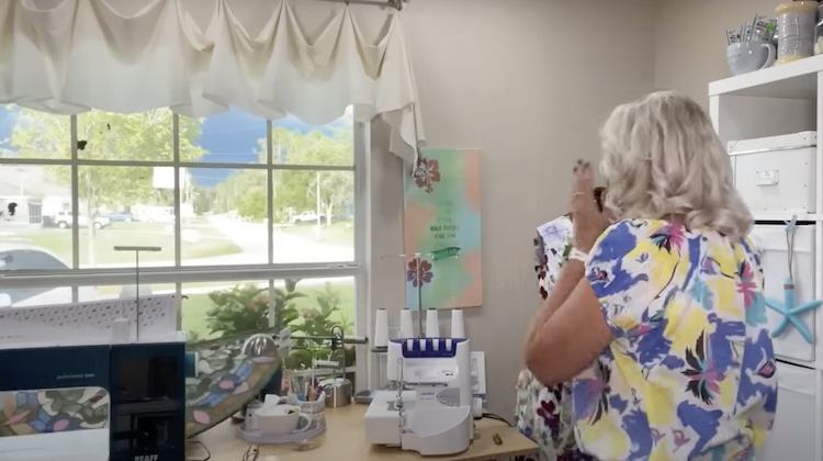 Sewing influencer Jen Wesner of Sarasota County, Florida, was recording an instructional video when she was nearly killed.
